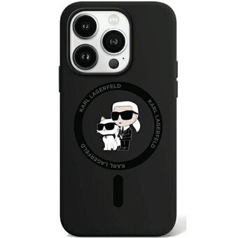 Karl Lagerfeld KLHMP15LSCMKCRHK iPhone 15 Pro 6.1" musta/hardcase-silikonikuori Karl & Choupette MagSafe