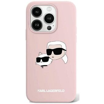 Karl Lagerfeld KLHMP15LSKCHPPLP iPhone 15 Pro 6.1" pinkki kovamuovisuojaus Karl & Choupette MagSafe