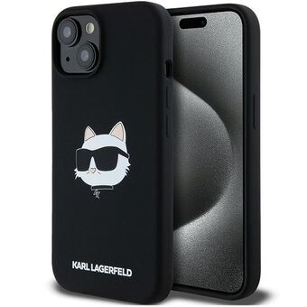 Karl Lagerfeld KLHMP15SSCHPPLK iPhone 15 / 14 / 13 6.1" musta kova suojakuori Choupette Head MagSafe