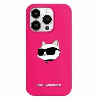 Karl Lagerfeld KLHMP15SSCHPPLF iPhone 15 / 14 / 13 6.1" pink/fuchsia kovakuorinen silikonikotelo Choupette-pää MagSafe