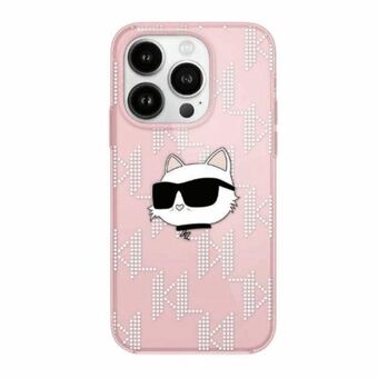 Karl Lagerfeld KLHCP13XHKLPCHP iPhone 13 Pro Max 6,7" vaaleanpunainen kotelotyyppi IML Choupette-pää ja Monogrammi