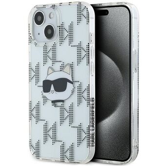 Karl Lagerfeld KLHCP15SHKLPCHT iPhone 15 / 14 / 13 6.1" läpinäkyvä kovakuori IML Choupette-pää ja monogrammi