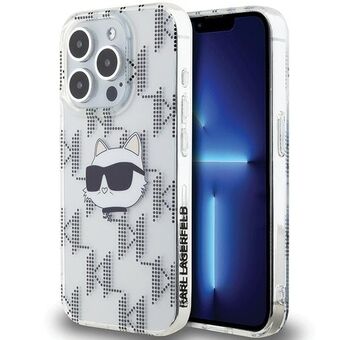 Karl Lagerfeld KLHCP15LHKLPCHT iPhone 15 Pro 6.1" läpinäkyvä suojakuori IML Choupette-pää & Monogrammi