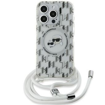 Karl Lagerfeld KLHMP15LHCKCKLCT iPhone 15 Pro 6.1" läpinäkyvä kotelopäällinen IML Crossbody Monogram Karl & Choupette -päiden MagSafe