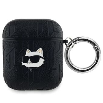 Karl Lagerfeld KLA2PGCHPK AirPods 1/2 -suojus czarny/black Monogram Choupette Head