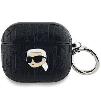 Karl Lagerfeld KLA3PGKIPK AirPods 3 -kotelo, musta Monogram Karl -pää