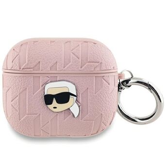 Karl Lagerfeldin KLA3PGKIPP AirPods 3 -suojakuori, pinkki, Karl Head -monogrammi