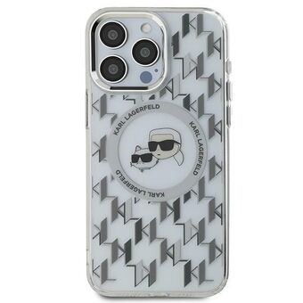 Karl Lagerfeld KLHMP15SHMCKMHT iPhone 15 6.1" läpinäkyvä/transparent IML Monogram Karl&Choupette Head MagSafe