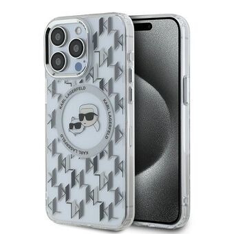 Karl Lagerfeld KLHMP15LHMCKMHT iPhone 15 Pro 6.1" kirkas/läpinäkyvä IML Monogram Karl&Choupette Head MagSafe