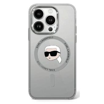 Karl Lagerfeld KLHMP16SHLSKIK iPhone 16 6.1" musta/black kovakotelo IML Metal Karl Head MagSafe