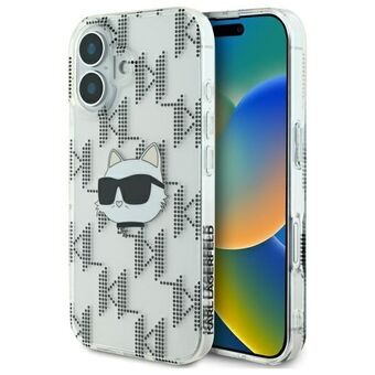 Karl Lagerfeld KLHCP16SHKLPCHT iPhone 16 6.1" läpinäkyvä/transparenssi kova kotelo IML Choupette Head Elektrolyyttisesti päällystetty