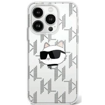 Karl Lagerfeld KLHCP16LHKLPCHT iPhone 16 Pro 6.3" kirkas/läpinäkyvä kova kuori IML Choupette Head pinnoitettu sähköllä