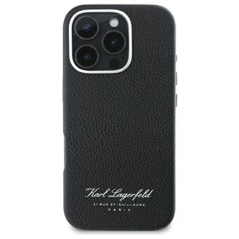 Karl Lagerfeld KLHCP16SPGWCMKHK iPhone 16 Pro 6,1" kovakotelo musta/black hotel RSG