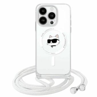 Karl Lagerfeld KLHMP16XHCCHNT iPhone 16 Pro Max 6.9" kova kotelo läpinäkyvä IML Choupette Head & Cord Magsafe