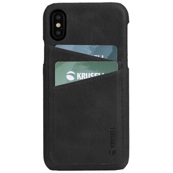 Krusell iPhone Xs Max Sunne 2 korttia 61504 musta BackCover