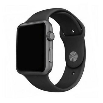 Mercury Silicon -ranneke Apple Watch 38/40/ 41 mm musta/musta