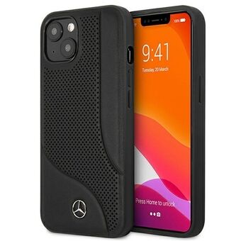 Mercedes iPhone 13 Mini Musta Kovakotelo Nahkarei\'itetty Alue