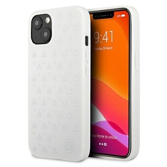 Mercedes iPhone 13 Mini Valkoinen Kovakotelo Silver Stars Kuvio