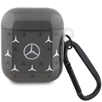 Mercedes MEA28DPMGS AirPods 1/2 -kotelo, musta, suuri tähtikuvio