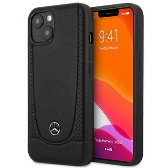 Mercedes MEHCP15MARMBK iPhone 15 Plus 6.7" musta nahkapäällysteinen Urban-suojakuori.