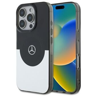 Mercedes MEHMP16L23HBIGK iPhone 16 Pro 6.3" musta hopea/black silver-kova suojakuori Doubel Layer BiColor MagSafe