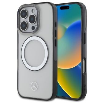 Mercedes MEHMP16X23HUOKC iPhone 16 Pro Max 6.9" läpinäkyvä kova kotelo Painettu logo MagSafe