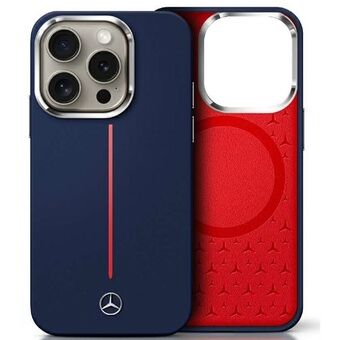 Mercedes MEHMP16X23SUMRV iPhone 16 Pro Max 6,9" granaatti/navy-hardcase Silikoni Punainen Raita MagSafe