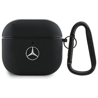 Mercedes MEA4CSLBK AirPods 4 -kuori czarny/musta Nahka Metallinen Logo