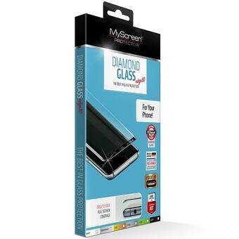 MS Diamond Glass Edge 3D iPhone 7/8/SE 2021/SE 2022 musta/black karkaistua lasia