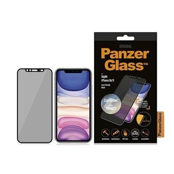 PanzerGlass E2E Super+ iPhone Xr/11 -koteloystävällinen, CamSlider-yksityisyys musta