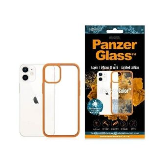 PanzerGlass ClearCase -kuori iPhone 12 Mini -puhelimelle, oranssi väri