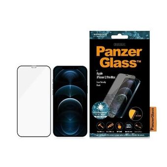 PanzerGlass Pro E2E Super+ iPhone 12 Pro Max Yhteensopiva Kotelo Antibakteerinen Mikromurtumien ehkäisy musta/black