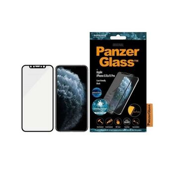 PanzerGlass E2E Anti-Bluelight iPhone X / XS / 11 Pro -kuoriystävällinen antibakteerinen mikromurtuminen musta / musta