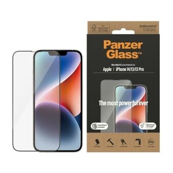 PanzerGlass Ultra-Wide Fit iPhone 14 / 13 Pro / 13 6,1" näytönsuoja, antibakteerinen, helppo asennusruori mukana. 2783.