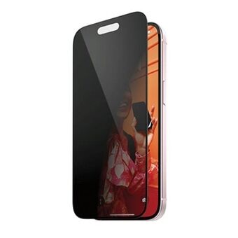 PanzerGlass Ultra-Wide Fit iPhone 15 6.1" yksityisyyssuojasuojus, mukana helppo asetteluohjain P2809.