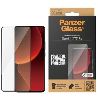 PanzerGlass Ultra-Wide Fit Xiaomi 13T / 13T Pro Näytönsuoja Antibakteerinen czarny/musta 8069