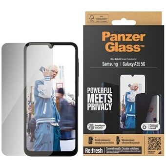 PanzerGlass Ultra-Wide Fit Sam A25 5G A256 -näytönsuojalasi, jossa on mukana helppo asentaja (Easy Aligner) P7335.