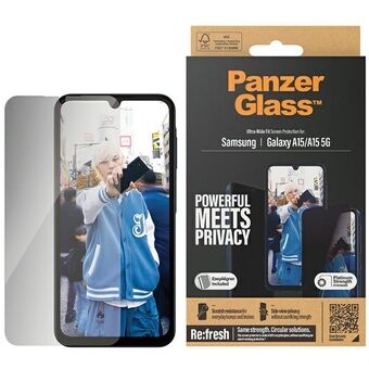 PanzerGlass Ultra-Wide Fit Sam A15 / A15 5G yksityisyyssuojanäyttösuoja, sisältää helpon kohdistustyökalun P7349.