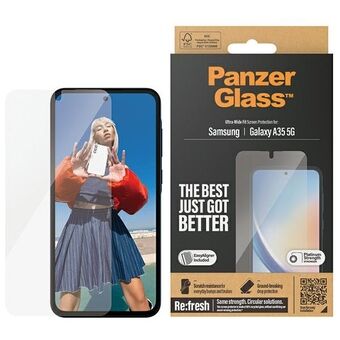 PanzerGlass Ultra-Wide Fit Sam A35 5G A356 Näytönsuoja Helppo nollaus mukana 7357