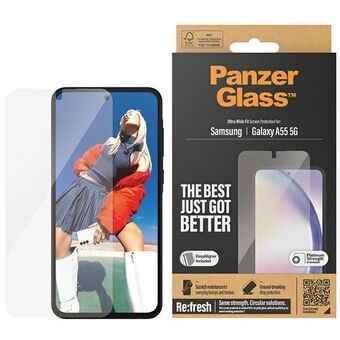 PanzerGlass Ultra-Wide Fit Sam A55 5G A556 näytönsuoja Easy Aligner sisältyy 7358