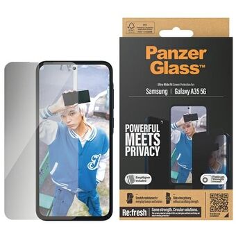 PanzerGlass Ultra-Wide Fit Sam A35 5G A356 yksityisyyssuoja näytönsuoja, Easy Aligner -ohjelma sisältyy P7357