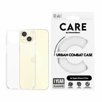 Tässä on käännös suomeksi:

CARE by PanzerGlass Urban Combat -suojakuori iPhone 15 Plus 6,7" läpinäkyvä 1423