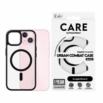 CARE by PanzerGlass Urban Combat -suojakuori iPhone 15 6,1" MagSafe musta/czarny 1425