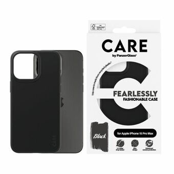 CARE by PanzerGlass Pelottomasti Tyylikäs Kotelo iPhone 15 Pro Max 6,7" musta 1432