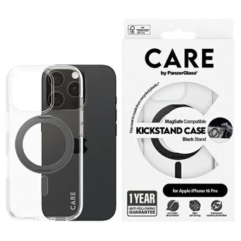 CARE by PanzerGlass Kickstand-ominaisuus Kotelo iPhone 16 Pro 6,3" musta/black MagSafe 1322