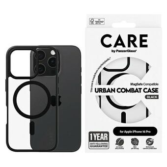 CARE by PanzerGlass Lippulaiva Urban Kotelo iPhone 16 Pro 6,3" musta/black MagSafe 1358