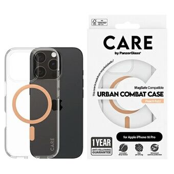 CARE by PanzerGlass Lippulaivatapaus iPhone 16 Pro 6,3" persikkainen MagSafe 1374