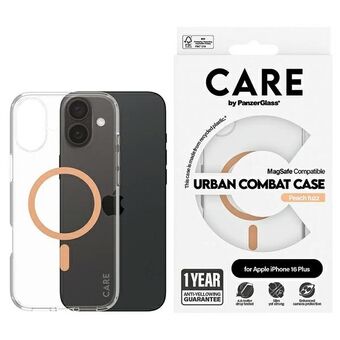 CARE by PanzerGlass Lippulaivakotelo iPhone 16 Plus 6,7" persikka/peachy MagSafe 1375