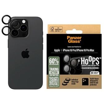 PanzerGlass Hoops Black Linssinsuoja iPhone 16 Pro 6,3" / 16 Pro Max 6,9" 1284