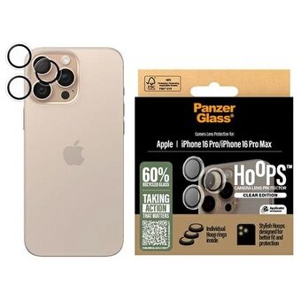 PanzerGlass Hoops Läpinäkyvä Linssinsuoja iPhone 16 Pro 6.3" / 16 Pro Max 6.9" 1286